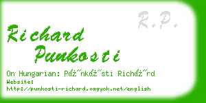 richard punkosti business card